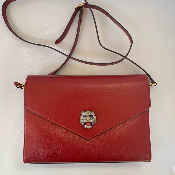 Gucci Thiara Envelope Shoulder Bag in Red - Picture 4 of 11